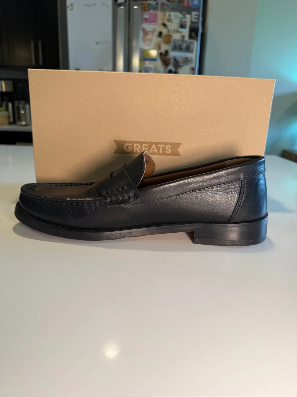 GREATS - Black Leather Penny Loafers in Men’s Size 12